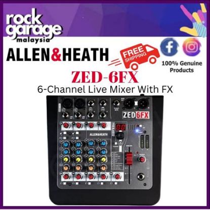Picture of ZED 6FX 2 Mic/Line 2 Stereo 2 DI Inputs Rotary FX Mixer