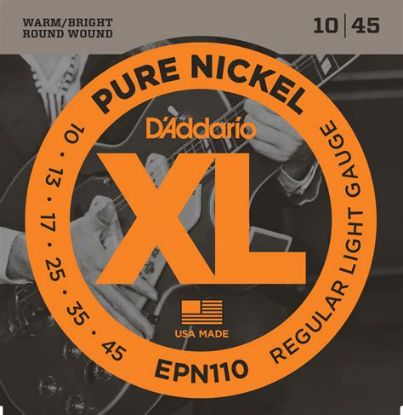 Picture of D'ADDARIO Pure Nickel Round Wound Regular Light Electric Guitar Strings 010-045