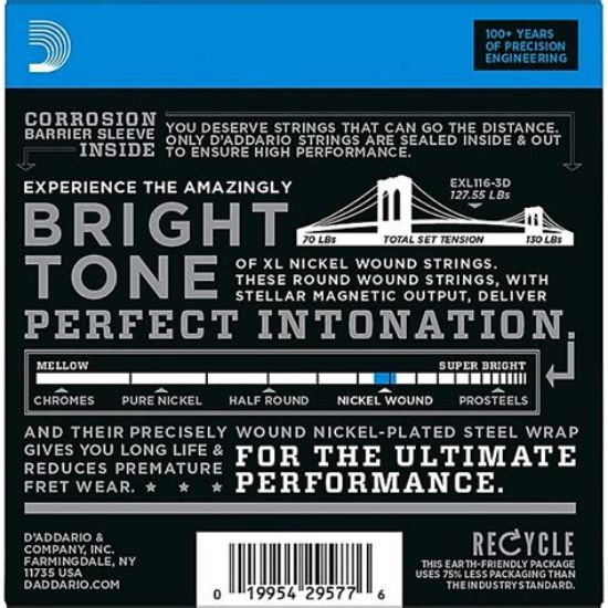 Picture of D'ADDARIO Nickel Round Wound Medium Top Heavy Bottom Electric Guitar Strings 011-052