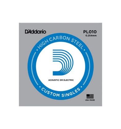 Picture of D'ADDARIO Plain Steel Single Acoustic/Electric Guitar String 010