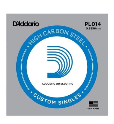 Picture of D'ADDARIO Plain Steel Single Acoustic/Electric Guitar String 014