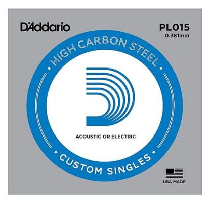 Picture of D'ADDARIO Plain Steel Single Acoustic/Electric Guitar String 015