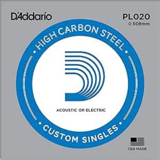 Picture of D'ADDARIO Plain Steel Single Acoustic/Electric Guitar String 020