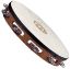 Picture of MEINL Percussion Wood Tambourine Headed 1 Row Steel Jingles - African Brown