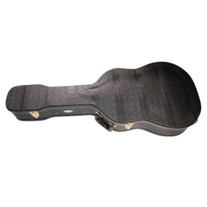 Picture of Bergen Acoustic Guitar Case Black Snake Skin