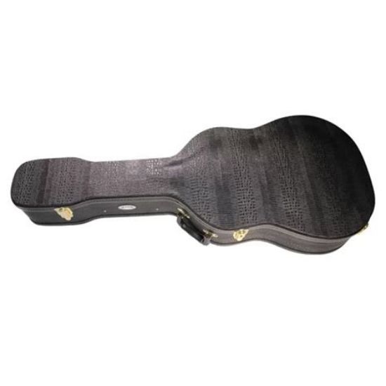 Picture of Bergen Acoustic Guitar Case Black Snake Skin
