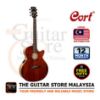 Picture of CORT Acoustic Electric Guitar Solid Myrtlewood Top Brown Gloss