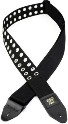 Picture of ERNIE BALL Premium Guitar Strap/Bass Strap - Hole Lotta Metal Gold