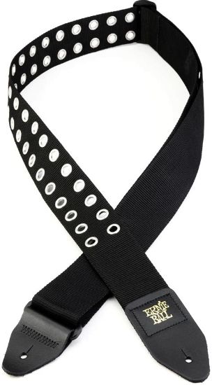 Picture of ERNIE BALL Premium Guitar Strap/Bass Strap - Hole Lotta Metal Gold