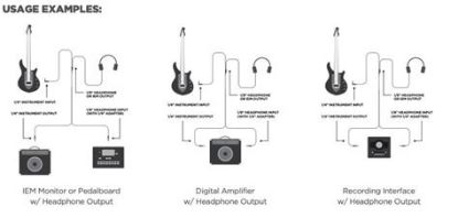 Picture of Ernie Ball Instrument And Headphone Combo Cable