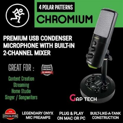 Picture of MACKIE Premium USB Condenser Mic with Built-In 2-Channel Mixer